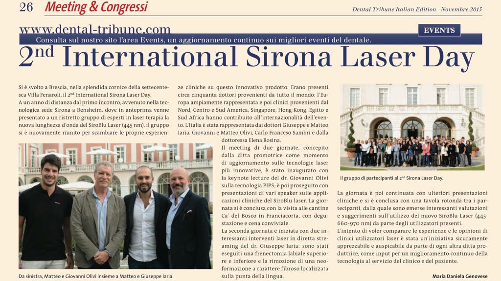2nd International Sirona Laser Day