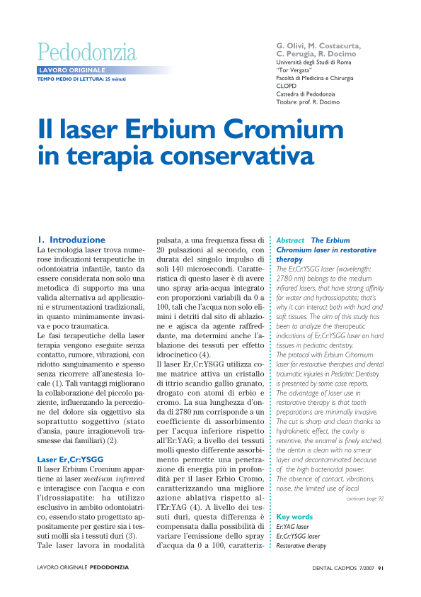 Laser erbium cromium